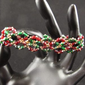 Swarovski Red & Green Christmas Bracelet